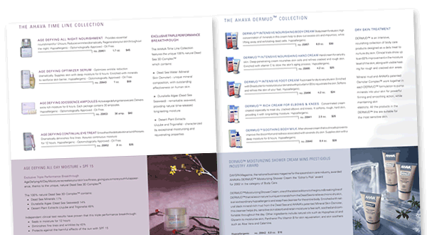 Ahava Catalogue Inside Pages