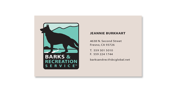 Barks & Recreation Business Cards