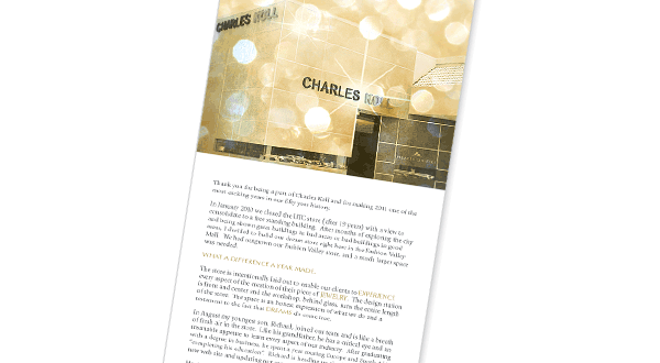 Charles Koll Jewellers Holiday Card